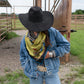 Fringe "Gallo Del Ciello" by David Bond Silk Wild Rag