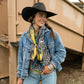 Fringe "Gallo Del Ciello" by David Bond Silk Wild Rag