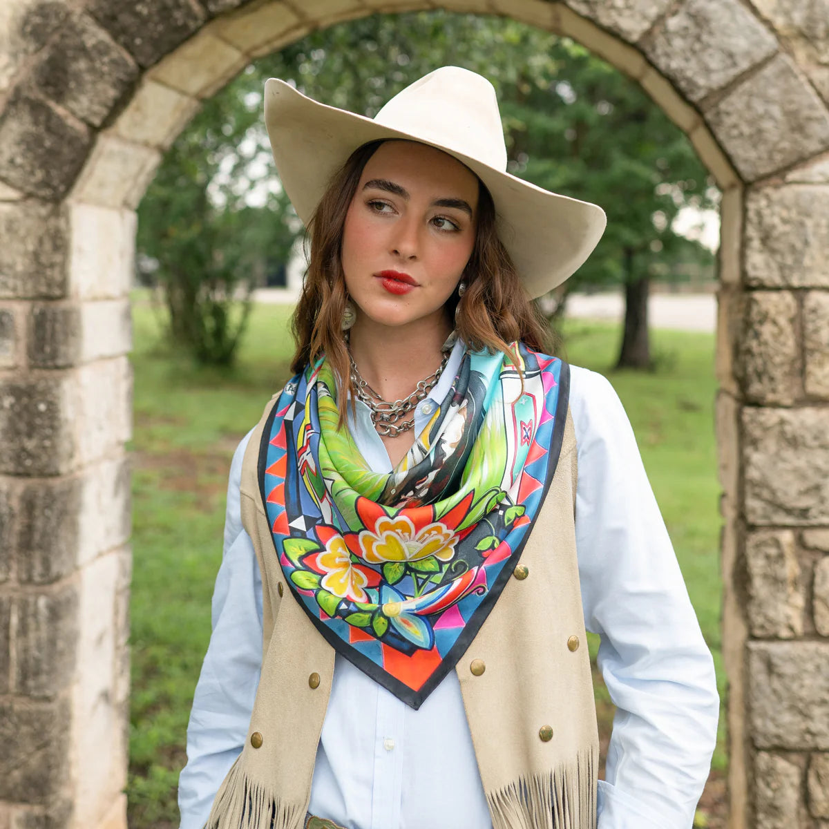 Fringe "The Wait" by Courtney Robertson Silk Wild Rag