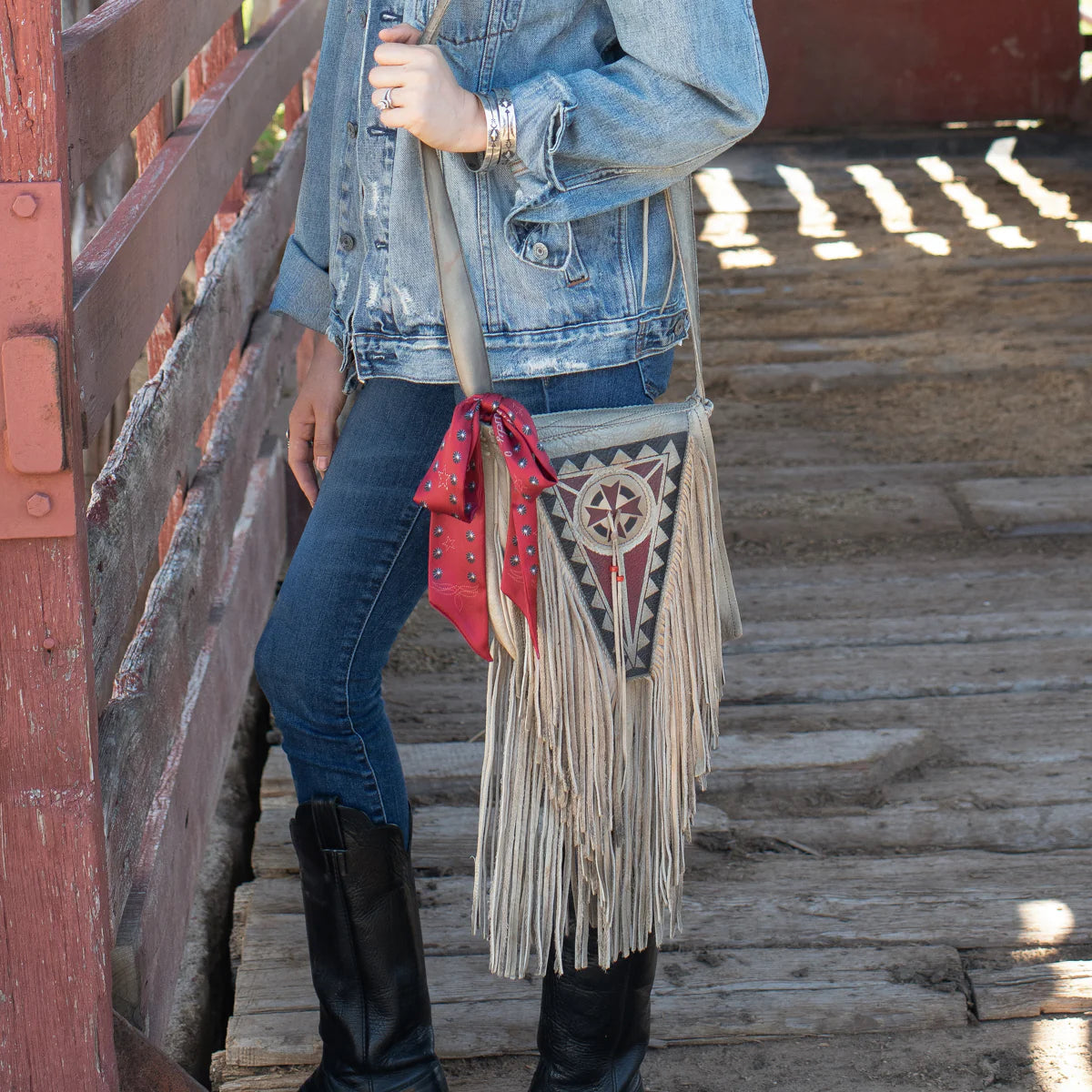 Fringe "Howdy" Silk Twilly