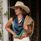 Fringe "Take a Seat" by Pam Benke Silk Wild Rag