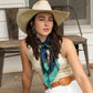 Fringe "Take a Seat" by Pam Benke Silk Wild Rag