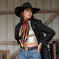 Fringe "Take a Seat" by Pam Benke Silk Wild Rag