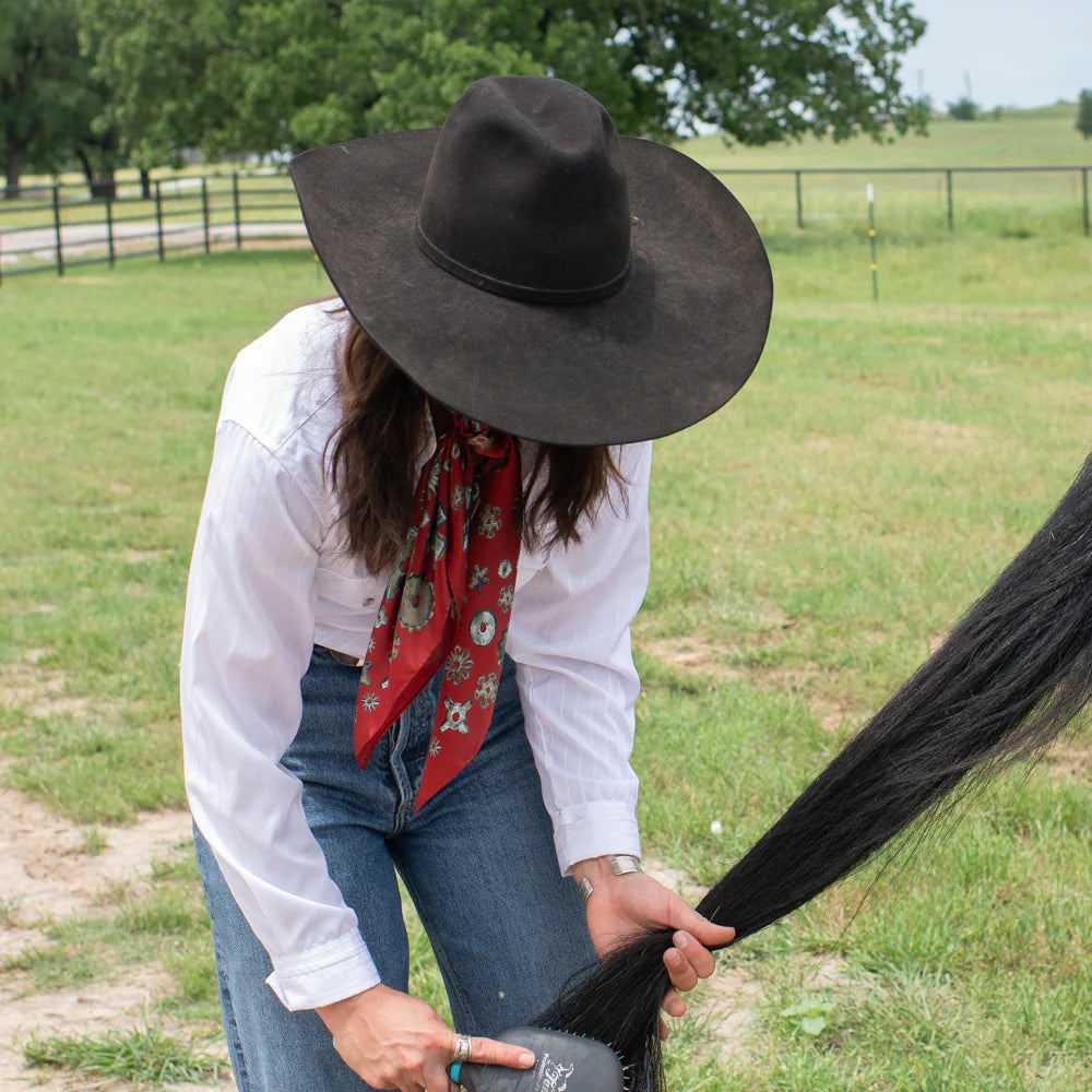 Fringe "Whip and Spur" Silk Wild Rag