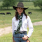 Fringe "Whip and Spur" Silk Wild Rag