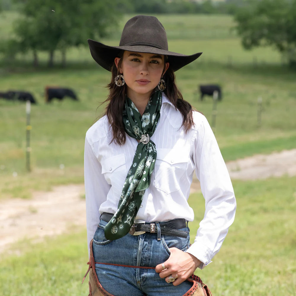 Fringe "Whip and Spur" Silk Wild Rag