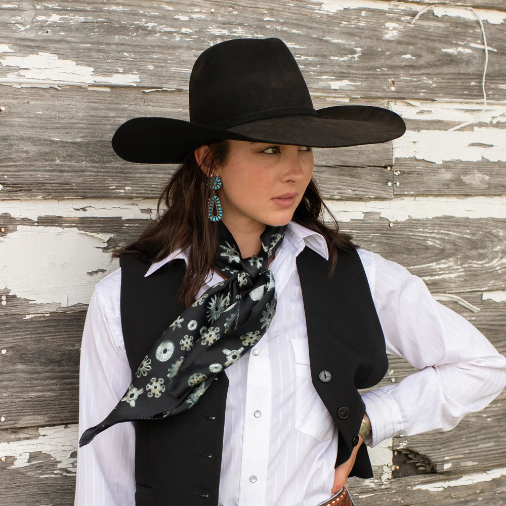 Fringe "Whip and Spur" Silk Wild Rag