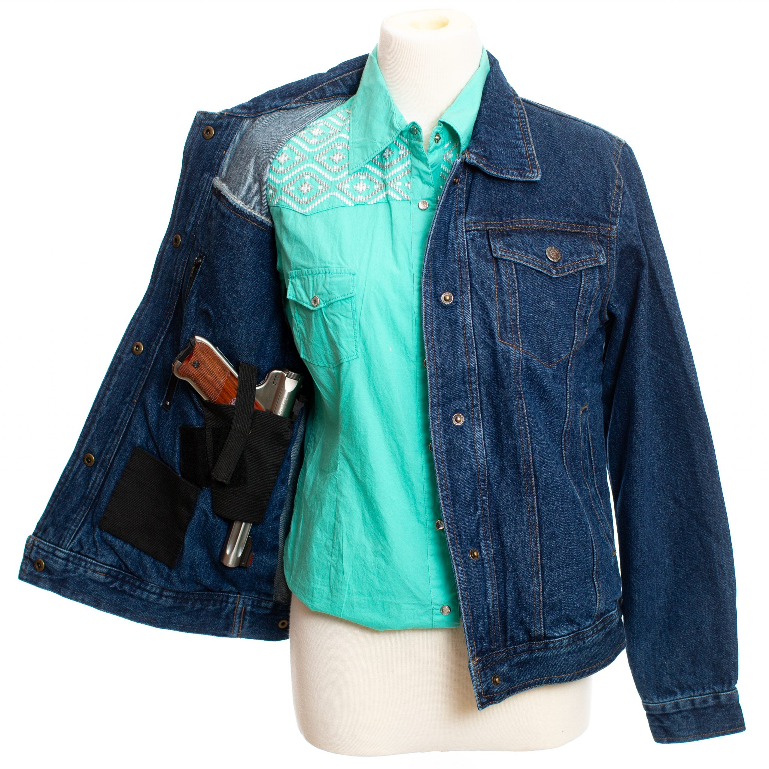 Concealed carry denim jacket best sale