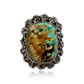 Desert Horizon Square Royston Turquoise Ring