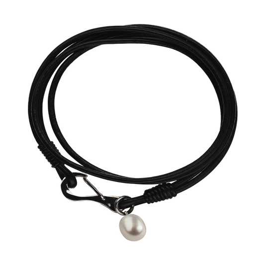 Pearls by Shari Double Wrap Freshwater Pearl Charm Bracelet