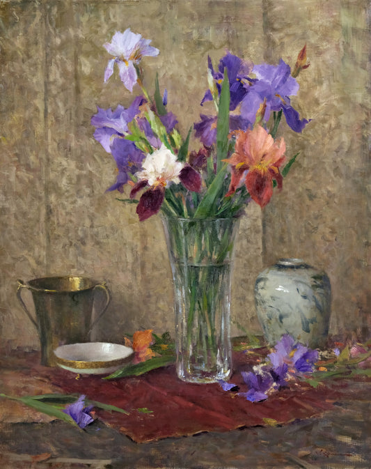 "Still Life with Irises" by John Encinias