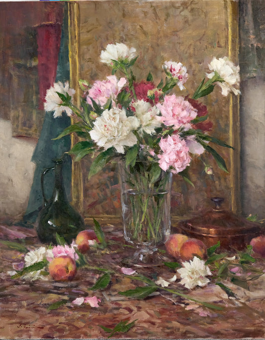 "Still Life with Peonies" by John Encinias