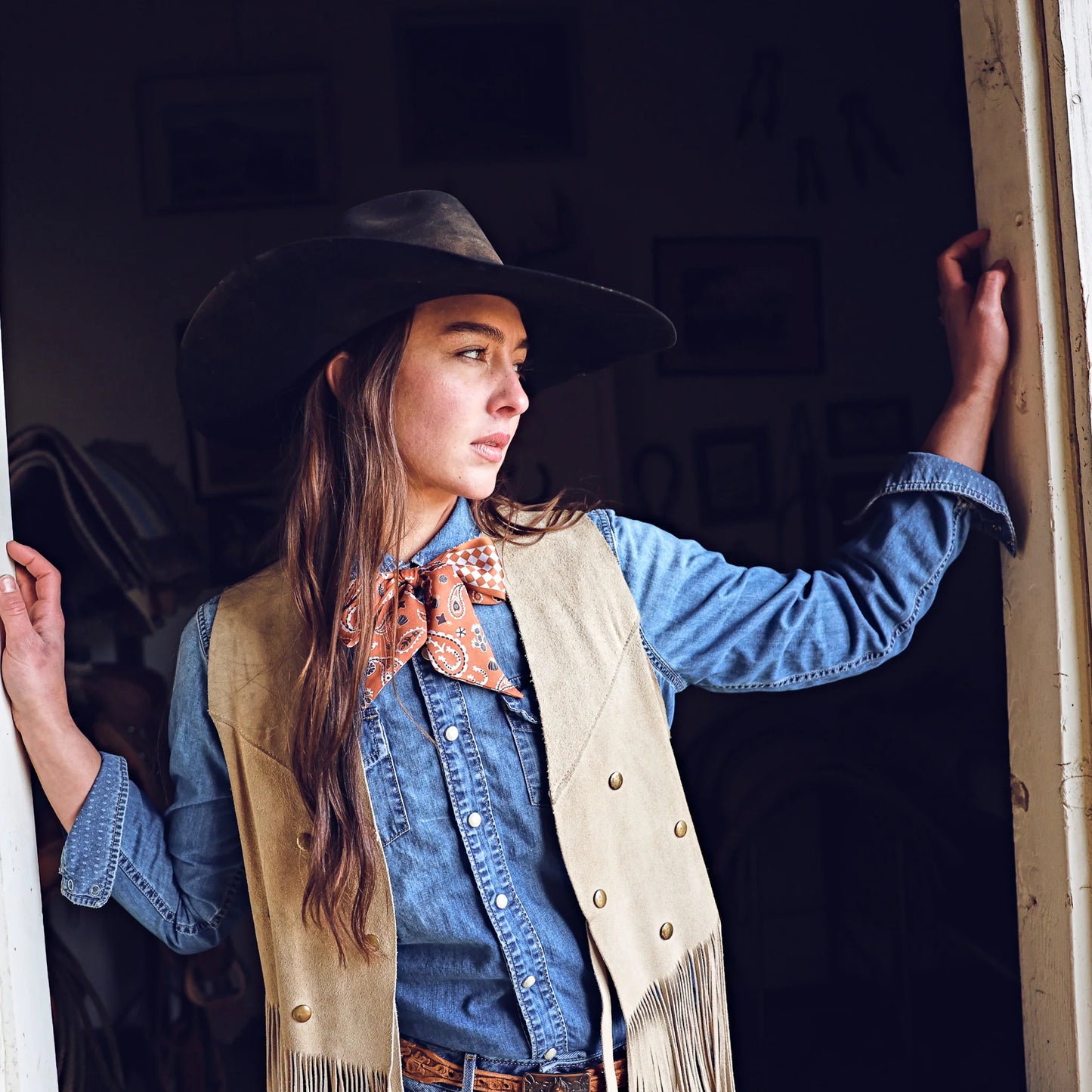 Fringe "Luck Be a Paisley" Silk Twilly