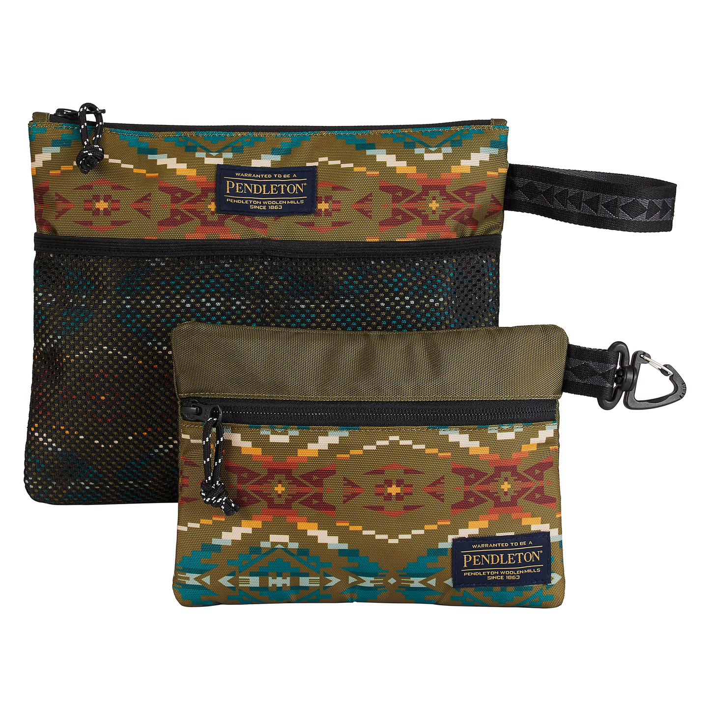 Pendleton Zip Pouch Set- Carico Lake Olive