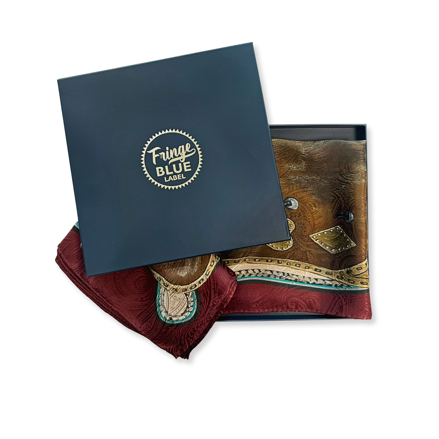 Fringe Blue Label "Gettin' Western" Silk Scarf