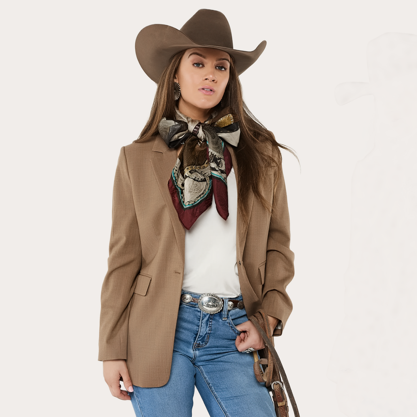 Fringe Blue Label "Gettin' Western" Silk Scarf