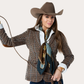 Fringe Blue Label "Gettin' Western" Silk Scarf