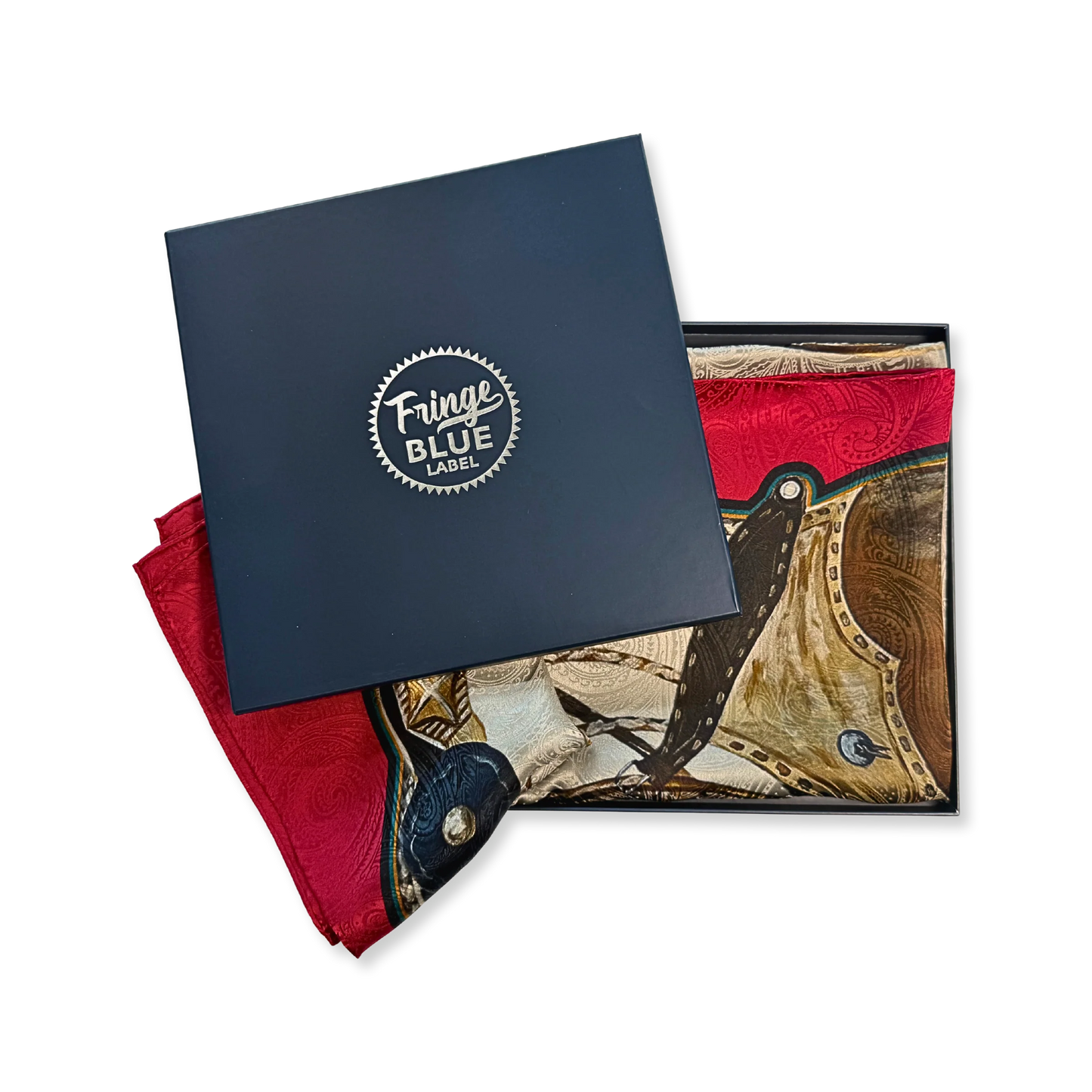 Fringe Blue Label "Gettin' Western" Silk Scarf