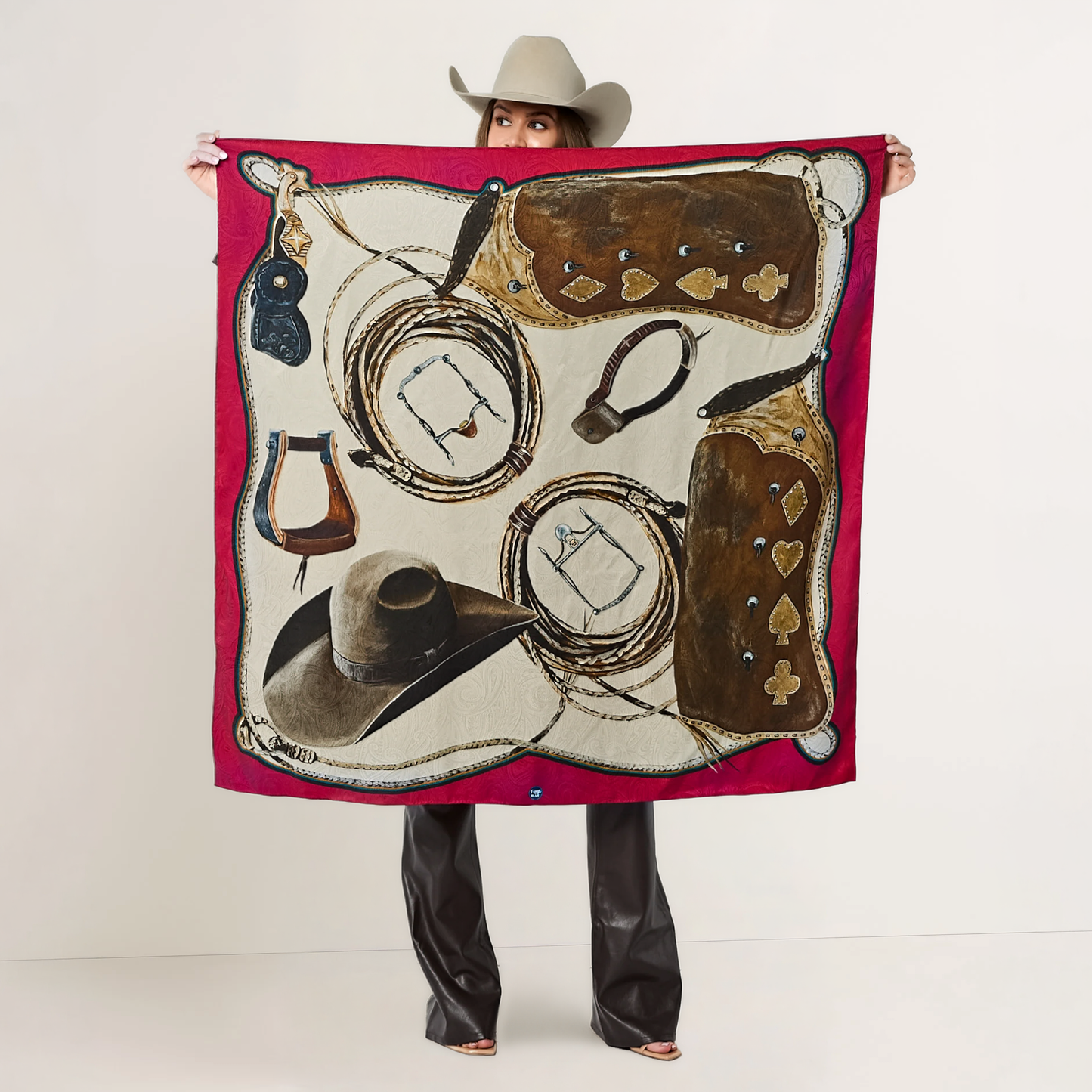 Fringe Blue Label "Gettin' Western" Silk Scarf