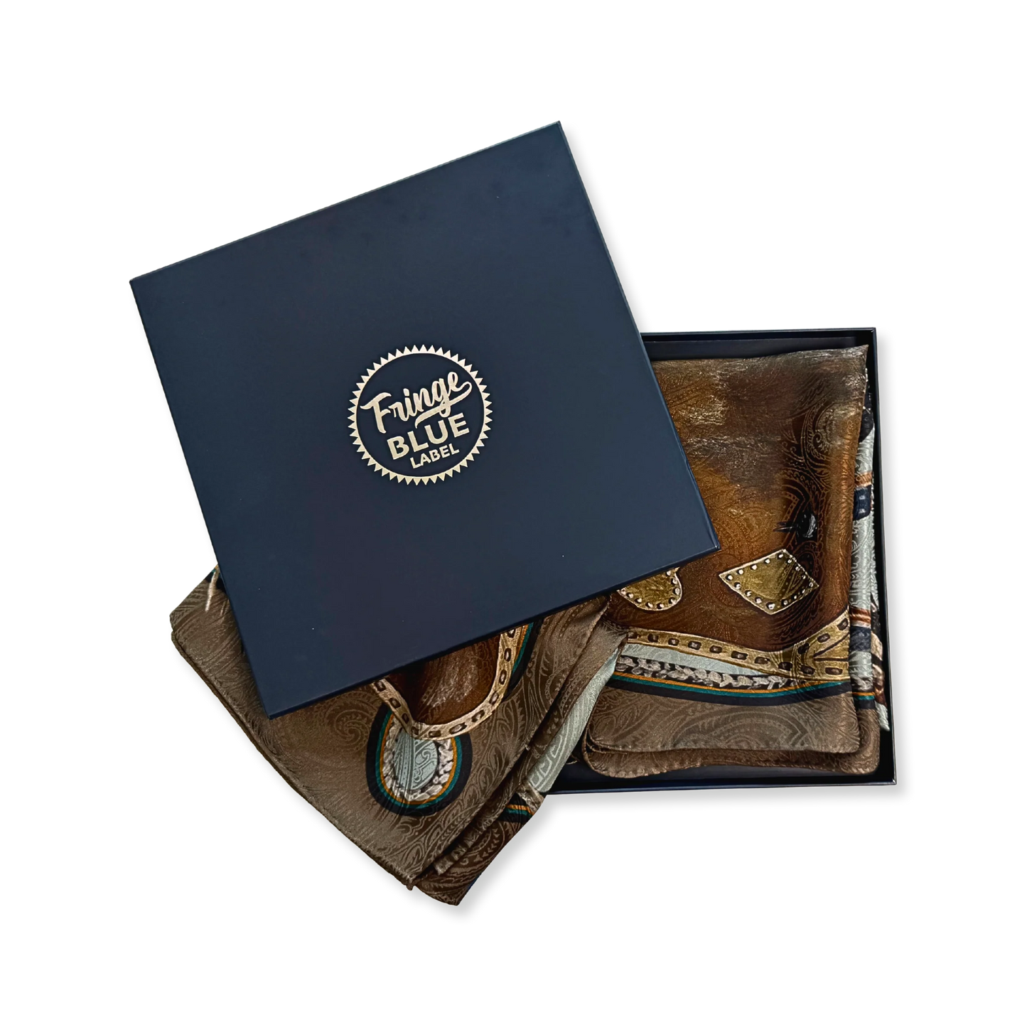 Fringe Blue Label "Gettin' Western" Silk Scarf