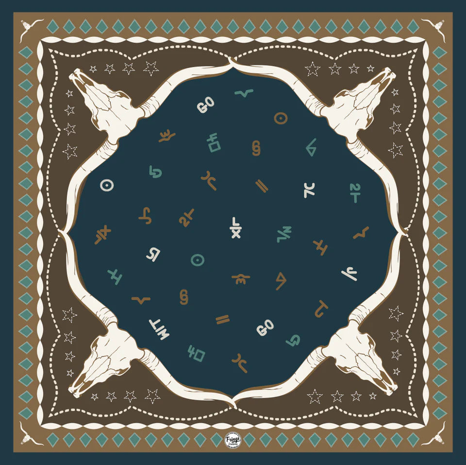 Fringe "Hooked" Silk Wild Rag
