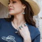 Radiance Teardrop Earrings with Sleeping Beauty Turquoise by Lawrence Baca