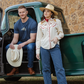 Women's Scully Cattle Roper Embroidered Pearl Snap Cream/Red