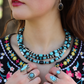 Kingman Turquoise, Onyx, and Silver Bead Multi-Strand Necklace by Christin Wolf