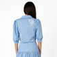 Prairie Rosette Cropped Embroidered Shirt
