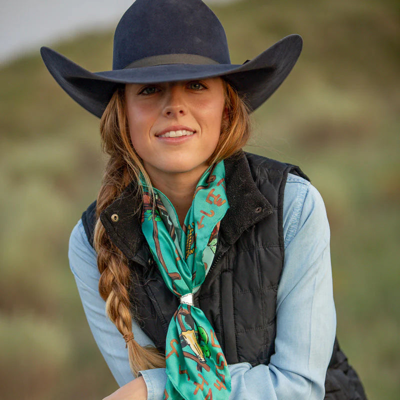 Fringe "Stick Your Neck Out and Tie One On" by Ron Bonge Silk Wild Rag