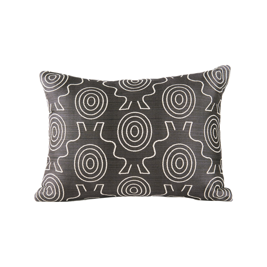 Mahota Mahli (Wind) Small Pillow - Charcoal