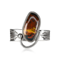 Montana Agate Stirrup Stamped Tapered Cuff by Delbert Secatero