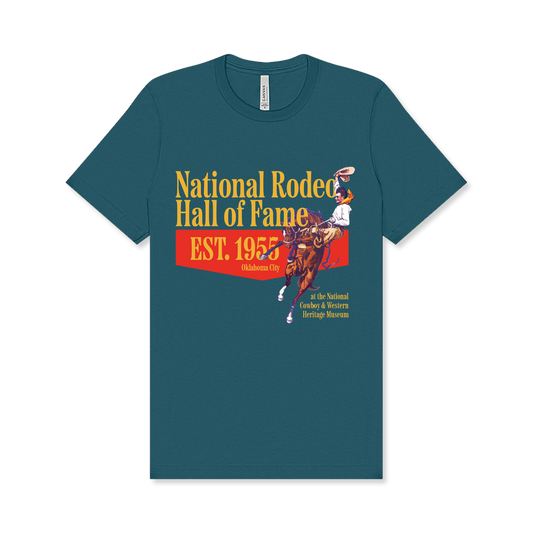 National Rodeo Hall of Fame Vintage Graphic Tribute Tee - Deep Teal