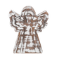 Nested White Wash Wooden Angel Figurines
