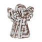 Nested White Wash Wooden Angel Figurines