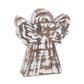 Nested White Wash Wooden Angel Figurines