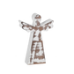Nested White Wash Wooden Angel Figurines