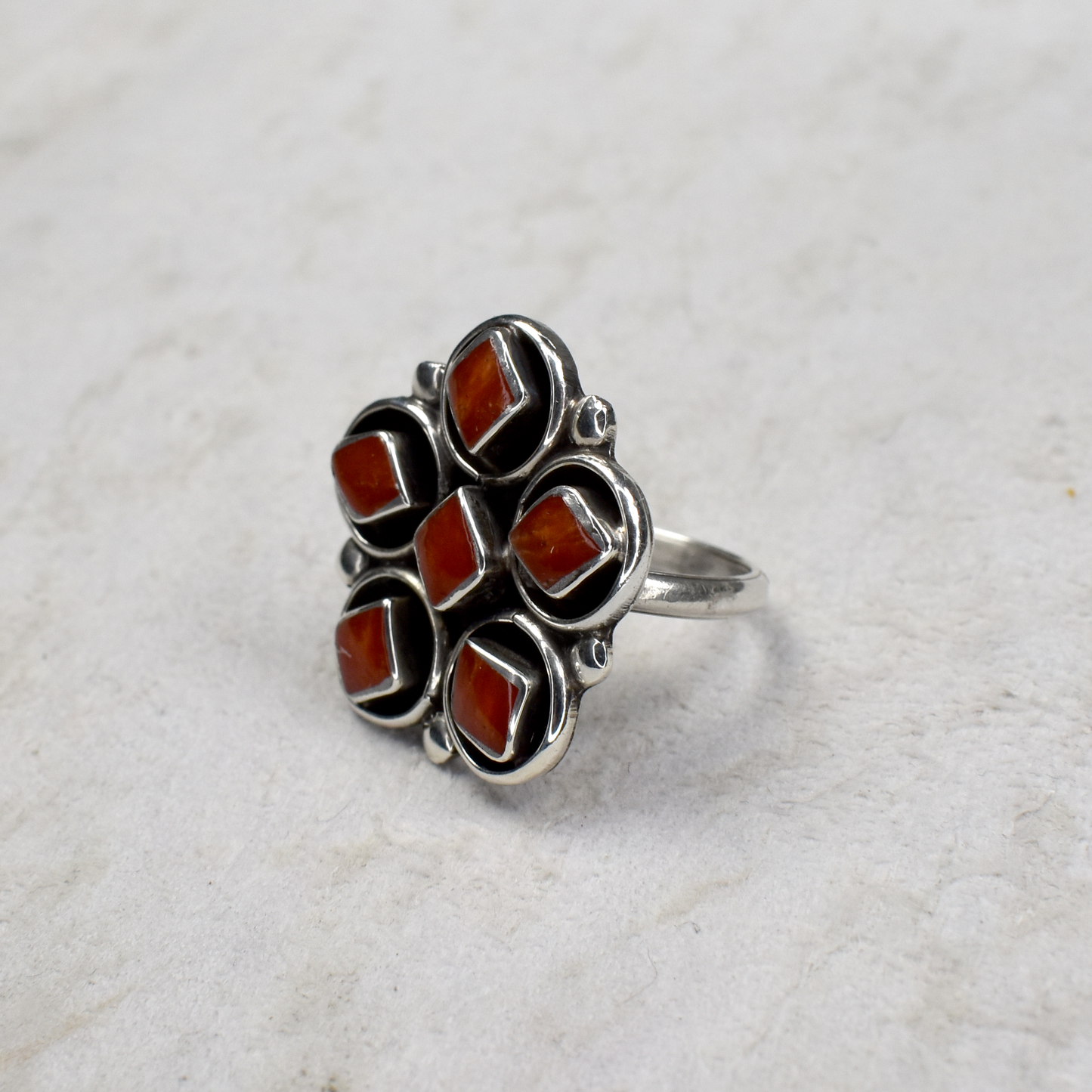 Noble Coral Flower Ring by Jimmie Etsate