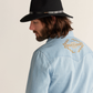 Pendleton Men's Wyatt Embroidered Denim Shirt - Faded Indigo
