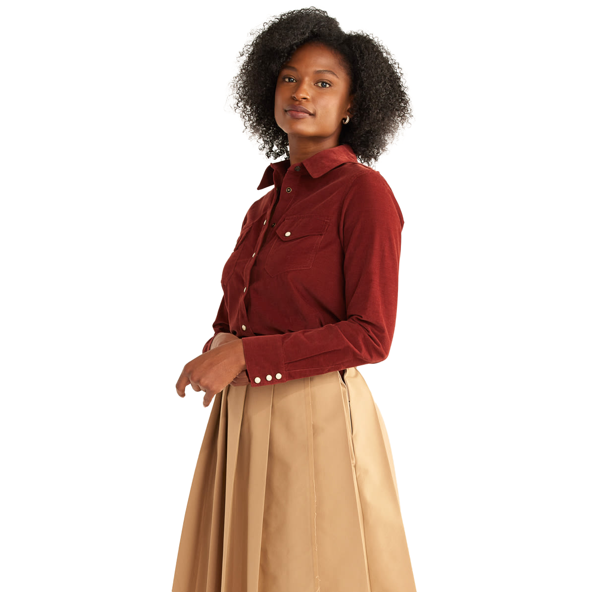 Women's corduroy 2024 skirt vs brim