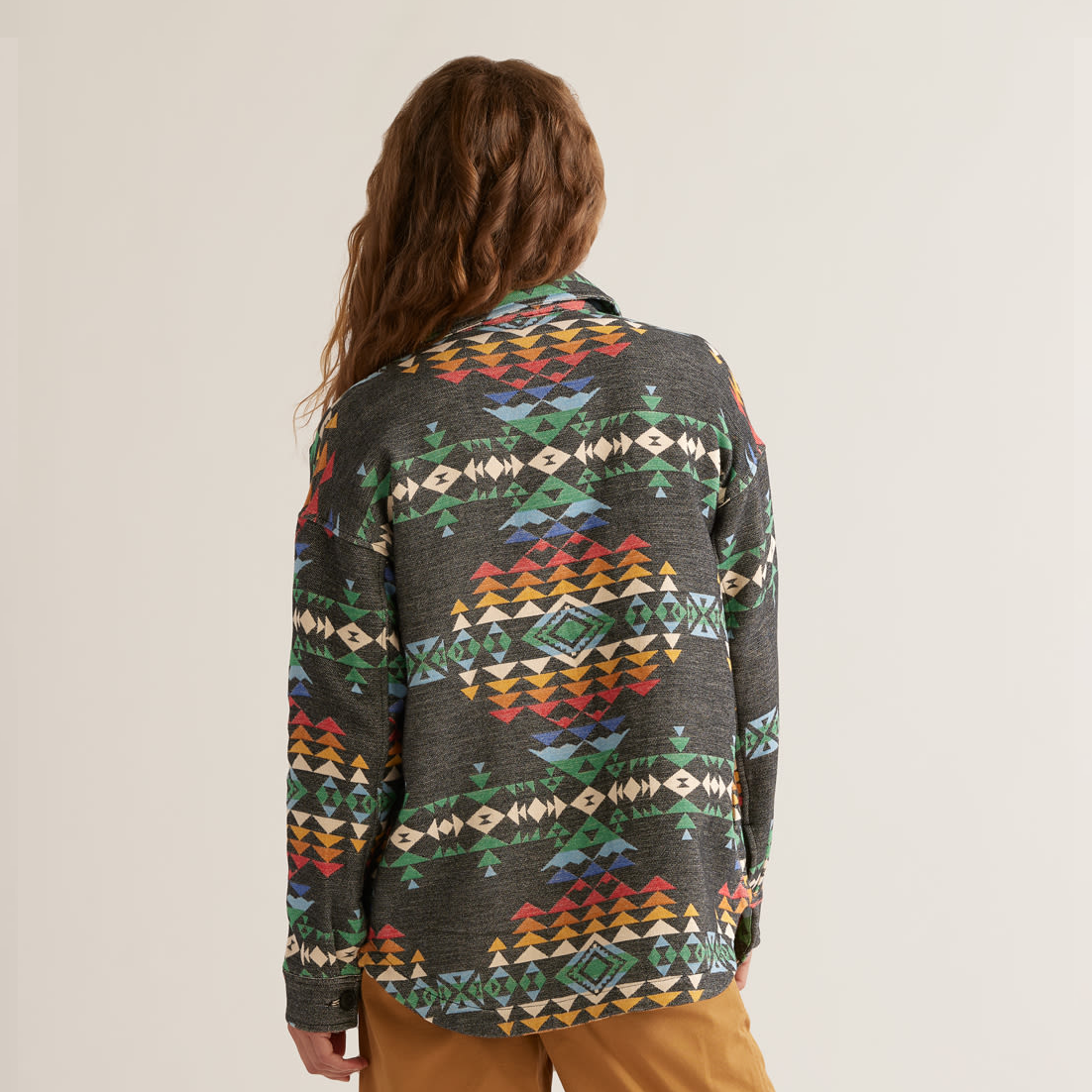 The Black Annie Oakley Aztec Long Sweater