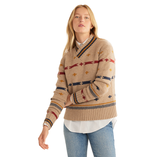 Pendleton Women's Hallie Merino Graphic Sweater - Barley