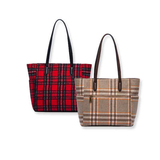 Plaid Tote Bag