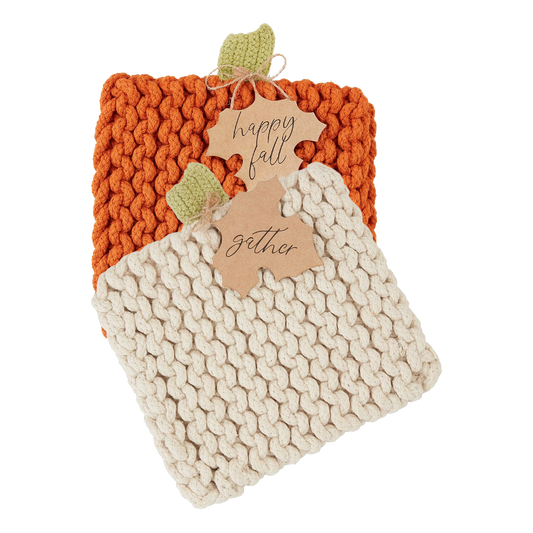 Pumpkin Knit Trivet