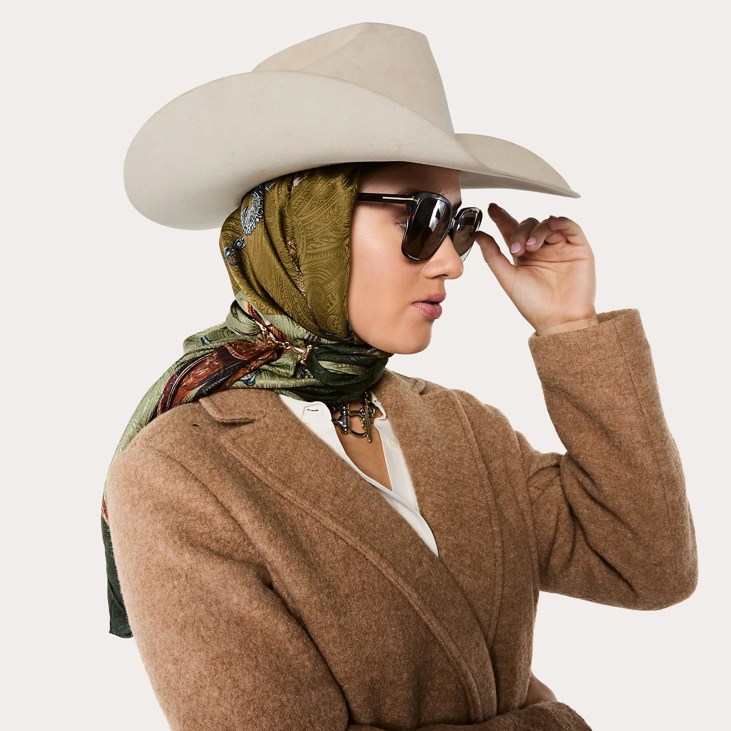 Fringe Blue Label "Ranch Gear" Silk Scarf