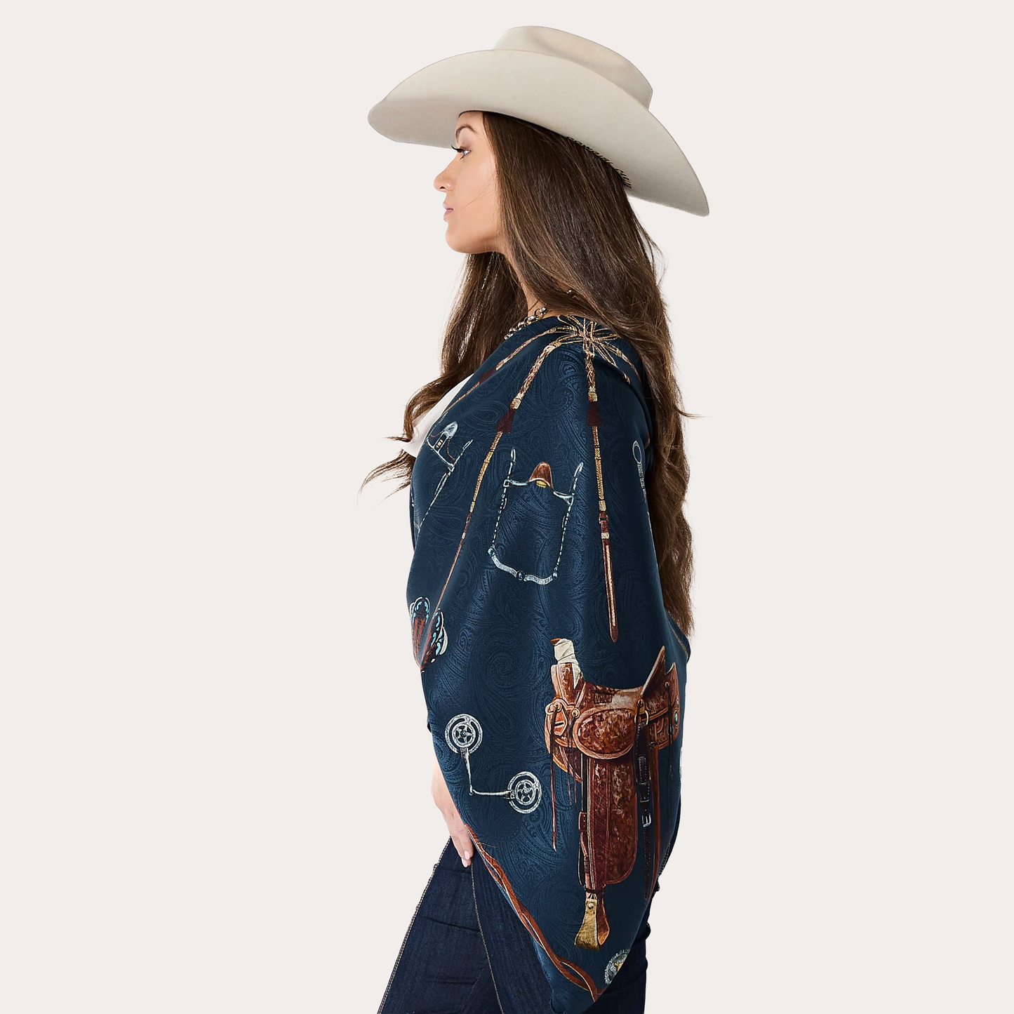 Fringe Blue Label "Ranch Gear" Silk Scarf