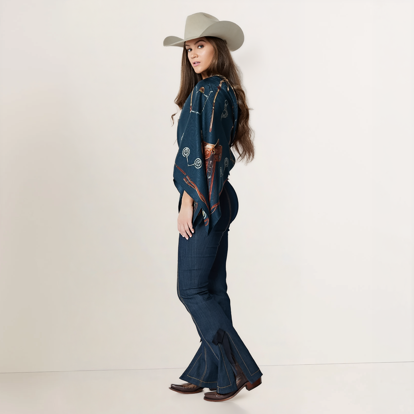 Fringe Blue Label "Ranch Gear" Silk Scarf
