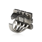 Rectangular Nine Stone Noble Coral Ring by Shirley Henry