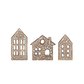 Scrollwork Wooden Village Houses