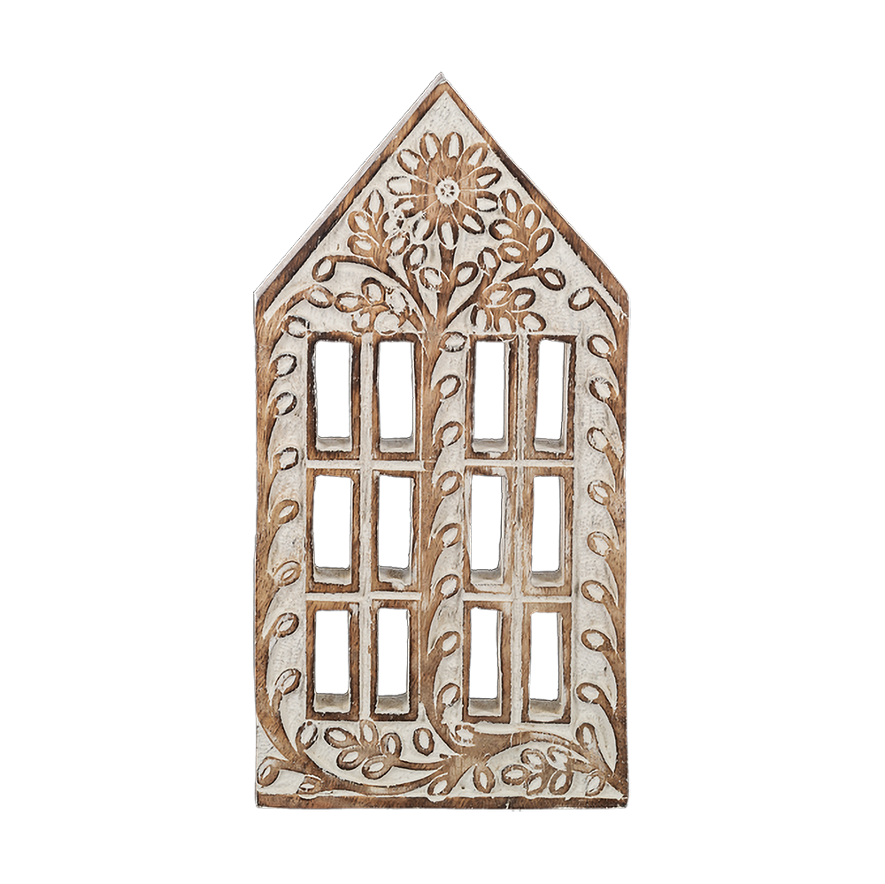 Scrollwork Wooden Village Houses
